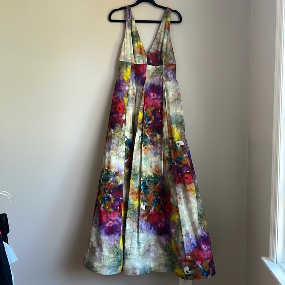 Alice and Olivia gown, size 4, lined, cotton/linen, gown
